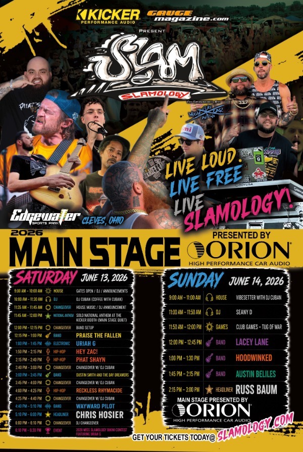 Main Stage Lineup. Slamollogy 2026 Main Stage Lineup